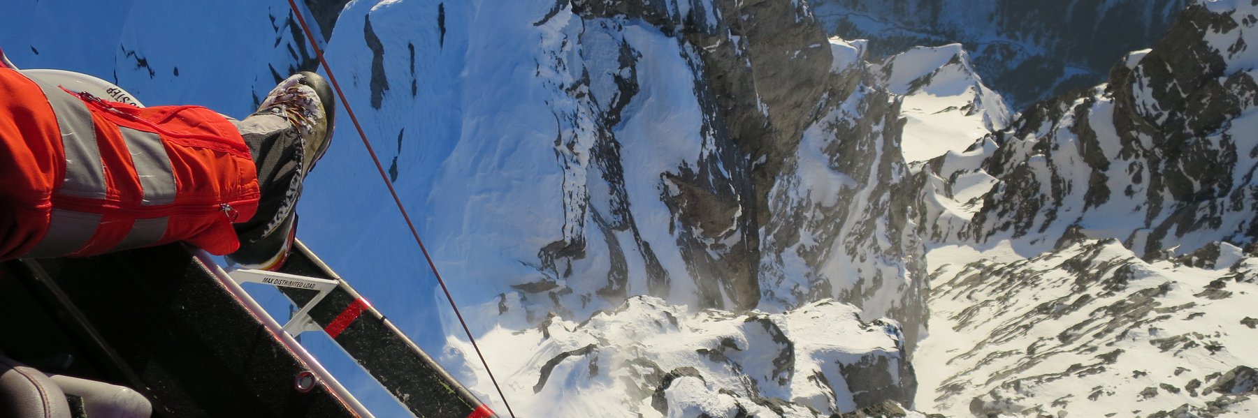 Mit der Rettungswinde konnte der Bergsteiger aus seiner misslichen Lage befreit werden.