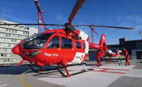 H145 auf Spitallandeplatz