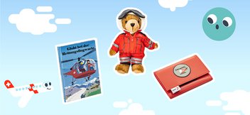 Articles pour enfants dans le shop de la Rega