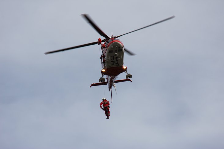 Die Rettungswinde kam am Wochenende oft zum Einsatz