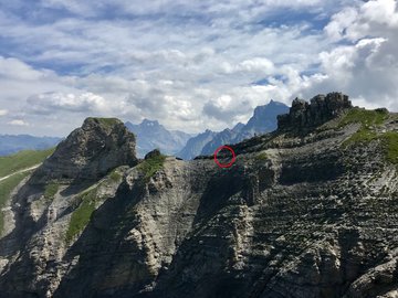 Lieu d’intervention escarpé à la Pointe de Pré Fleuri 