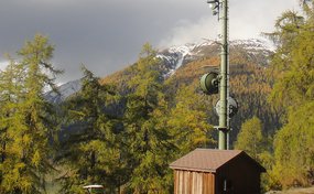 Rega radio station in forested area