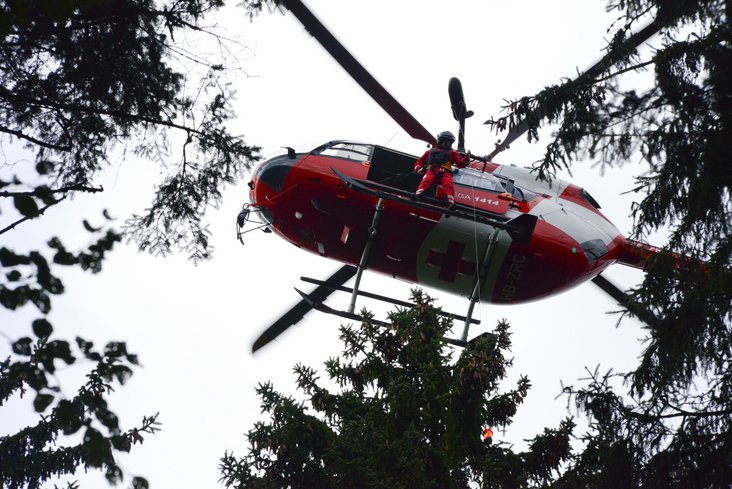 Windenrettung mit Helikopter