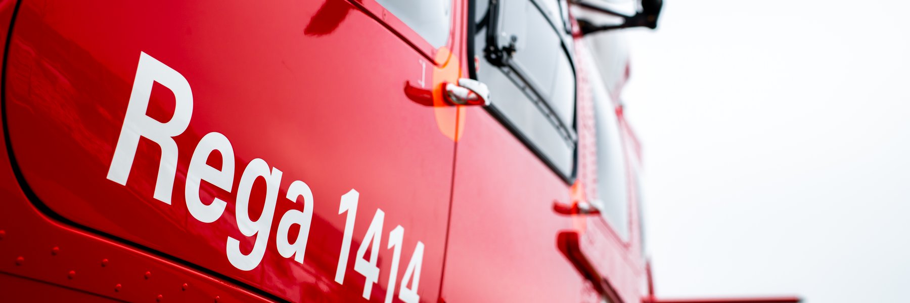 Beschriftung auf dem Rega-Helikopter