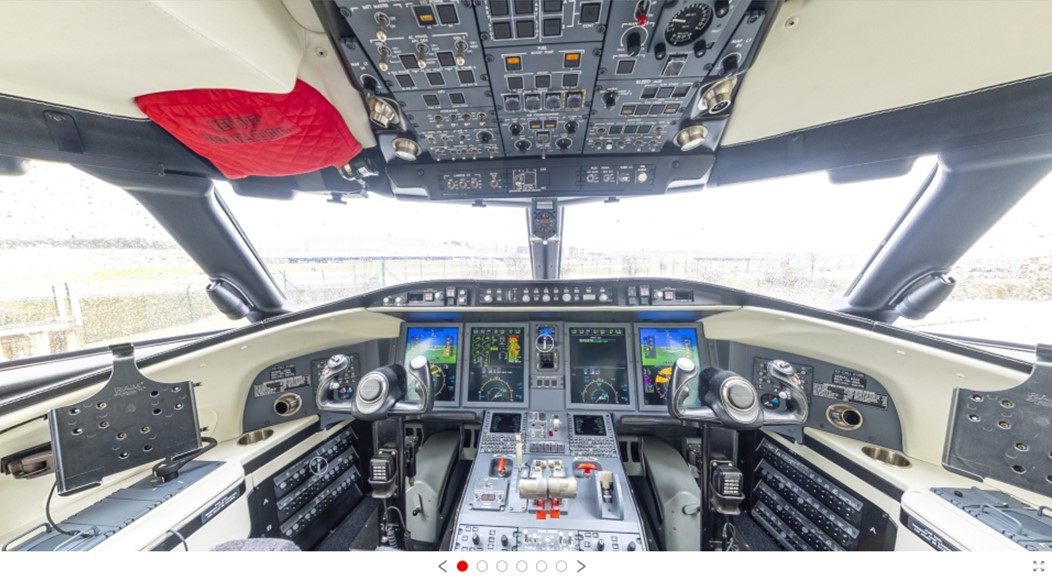 360-degree image of the Challenger 650 ambulance jet