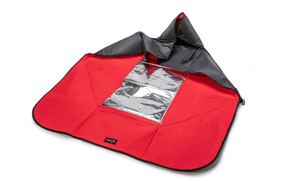 Couverture convertible en sac isotherme, pour agrandir l'affichage